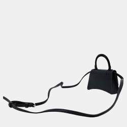 Balenciaga Black Leather hour glass mini crossbody bag