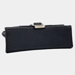 Balenciaga Black Leather hour glass mini crossbody bag