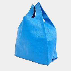 Pre Owned Balenciaga Blue Leather tote bag