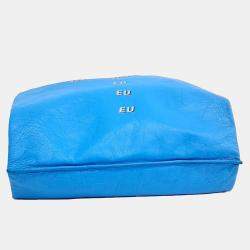 Pre Owned Balenciaga Blue Leather tote bag
