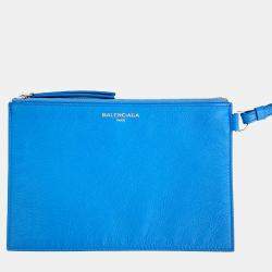 Pre Owned Balenciaga Blue Leather tote bag