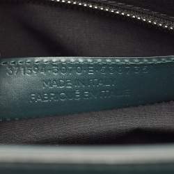Balenciaga Dark Green Leather Padlock Tote