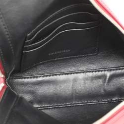 Balenciaga Pink Leather Triangle Clutch