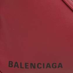 Balenciaga Pink Leather Triangle Clutch