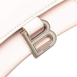 Balenciaga Pink Small Leather Hourglass Top Handle Bag