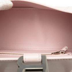 Balenciaga Pink Small Leather Hourglass Top Handle Bag