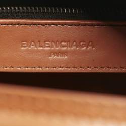 Balenciaga Orange Leather Small Blackout Valentine's Day City Bag