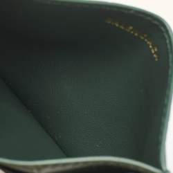 Balenciaga Green Croc Embossed Leather Hourglass Card Holder