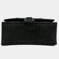 Balenciaga Black Rhinestone Hourglass Satchel XS 
