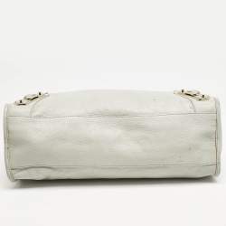 Balenciaga Grey Leather Metallic Edge Classic City Bag