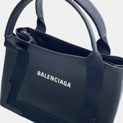 Balenciaga Black Leather Cabas Small Tote Bag