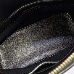 Balenciaga Black Leather Bill Top Handle Bag XXS