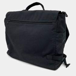Balenciaga Black Fabric Army Messenger Bag
