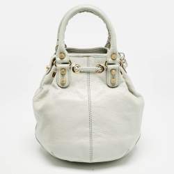 Balenciaga Mint Green Leather GH Mini Pompon Bag