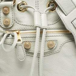 Balenciaga Mint Green Leather GH Mini Pompon Bag