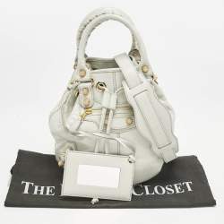Balenciaga Mint Green Leather GH Mini Pompon Bag