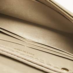 Balenciaga Beige Croc Embossed Leather XS Hourglass Wallet on Chain