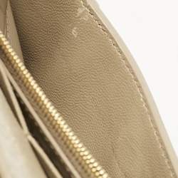 Balenciaga Beige Croc Embossed Leather XS Hourglass Wallet on Chain