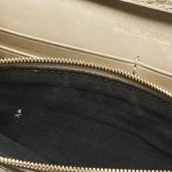 Balenciaga Beige Croc Embossed Leather XS Hourglass Wallet on Chain