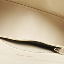 Balenciaga Cream Croc Embossed Leather Small Hourglass Top Handle Bag