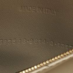 Balenciaga Cream Croc Embossed Leather Small Hourglass Top Handle Bag