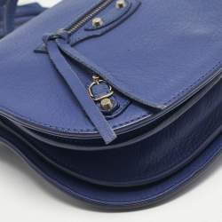 Balenciaga Dark Blue Leather Classic Crossbody Bag