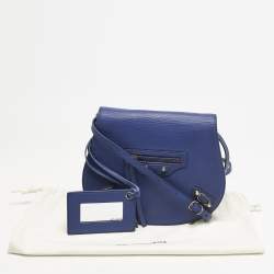Balenciaga Dark Blue Leather Classic Crossbody Bag