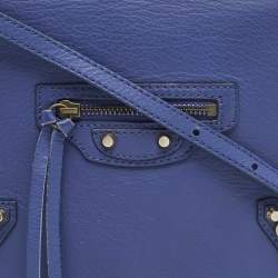 Balenciaga Dark Blue Leather Classic Crossbody Bag