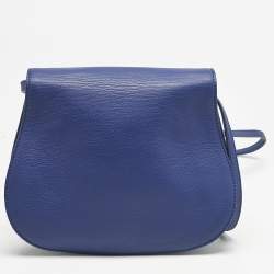Balenciaga Dark Blue Leather Classic Crossbody Bag