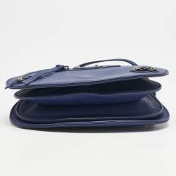 Balenciaga Dark Blue Leather Classic Crossbody Bag