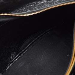 Balenciaga Black Crackle Leather Small Blanket Square Bag