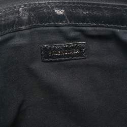 Balenciaga Black Leather Arena Classic Clip M Clutch