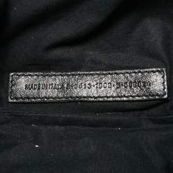 Balenciaga Black Leather Arena Classic Clip M Clutch