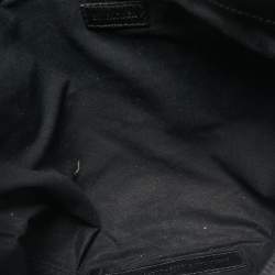 Balenciaga Black Leather Arena Classic Clip M Clutch