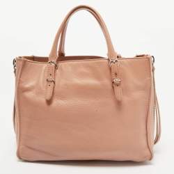 Balenciaga Old Rose Leather Mini Papier A4 Tote