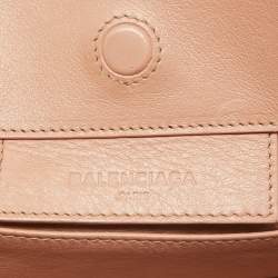 Balenciaga Old Rose Leather Mini Papier A4 Tote