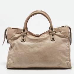 Balenciaga Light Pink Leather RH Classic City Bag