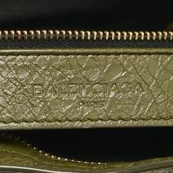 Balenciaga Olive Green Leather Mini Classic City Bag