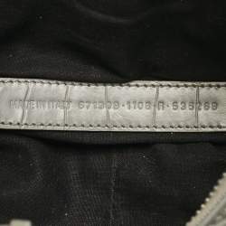Balenciaga Grey Croc Embossed Leather XS Le Cagole Shoulder Bag