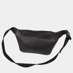 Balenciaga Black Leather Everyday Body Bum Bag
