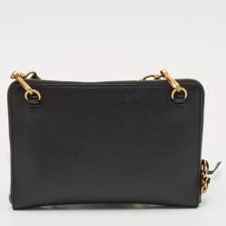 Balenciaga Black Leather Neo Classic Pouch Crossbody Bag