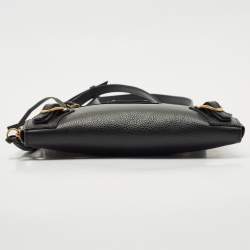 Balenciaga Black Leather Neo Classic Pouch Crossbody Bag