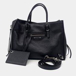 Balenciaga Black Leather Papier A6 bag