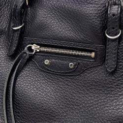 Balenciaga Black Leather Papier A6 bag