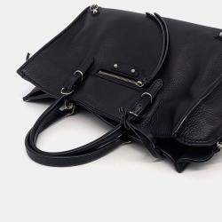 Balenciaga Black Leather Papier A6 bag