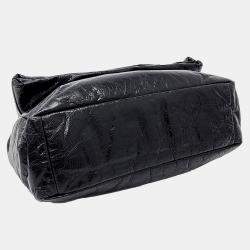 Balenciaga Black Leather Monaco Chain Shoulder Bag