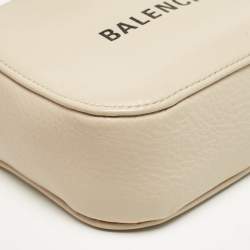 Balenciaga Beige Leather XS Everyday Camera Crossbody Bag