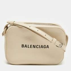 Balenciaga Beige Leather XS Everyday Camera Crossbody Bag