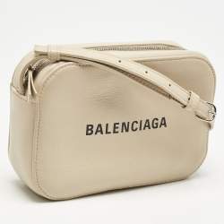 Balenciaga Beige Leather XS Everyday Camera Crossbody Bag
