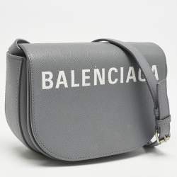 Balenciaga Grey Leather XS Ville Day Crossbody Bag